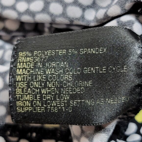 Worthington No Sleeve B&W Dots Blouse Cowl Neck - Size Petite Medium - Picture 7 of 7